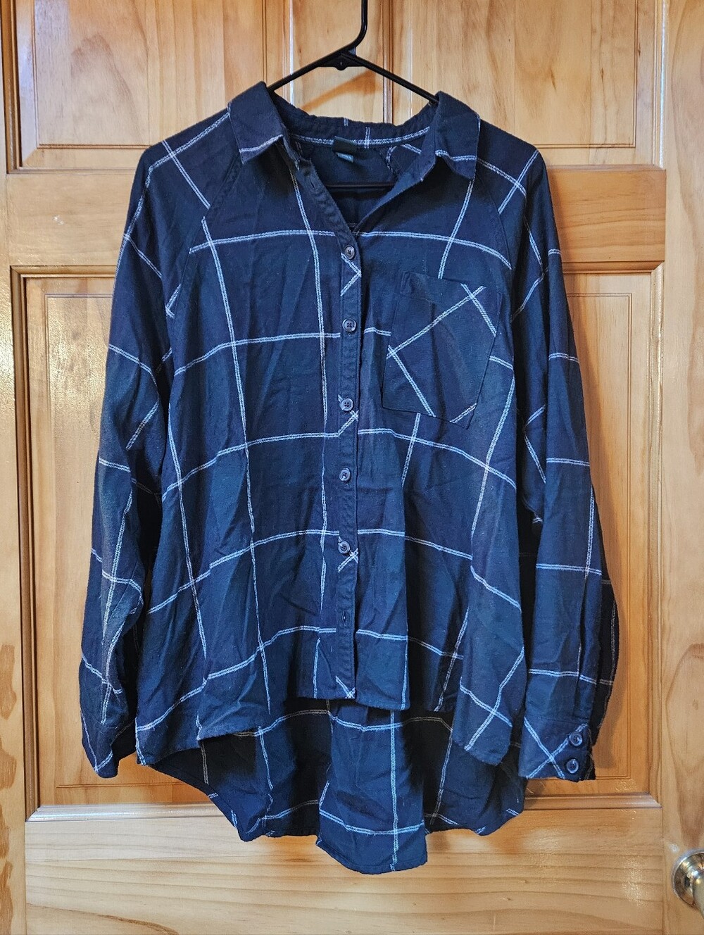wild fable Green Plaid Button-Down Shirt